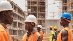 Eine Baustelle in Ghana